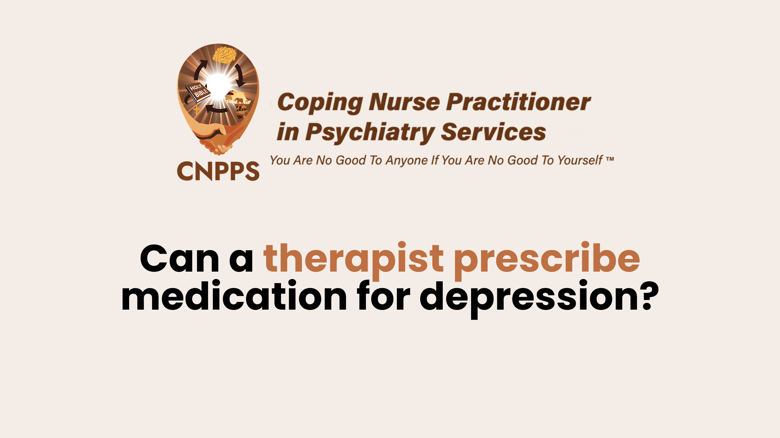 Can a therapist prescribe medication for depression